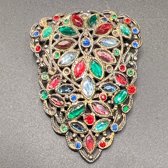 Antique Jewelry - Antique Rhinestone Dress Clip